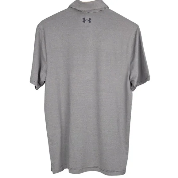 Under Armour Playoff Golf Polo Mens Small Blue Stripe Performance Stretch NWT - Picture 3 of 10